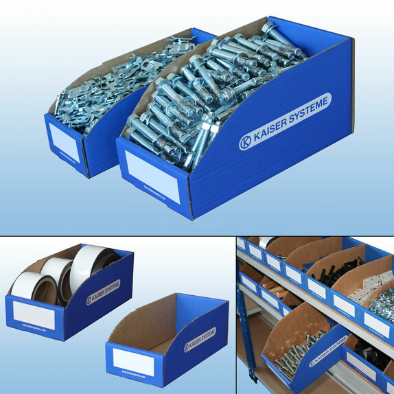 Lagersichboxen aus Karton
